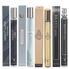 Coffret de 4 Eaux de Cologne MZANK avec flacons en vue frontale