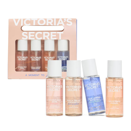 Coffret de 4 mini brumes parfumées Victoria's Secret, vue de face