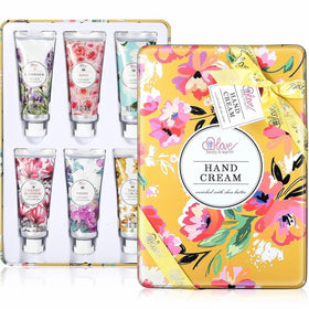 Coffret de 6 crèmes pour les mains BODY & EARTH avec différentes fragrances
