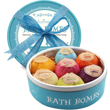 Coffret de 7 bombes de bain Aofmee avec différentes couleurs