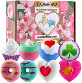 Coffret de bombes de bain comfso avec 8 parfums uniques