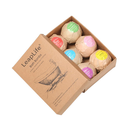 Coffret de bombes de bain LeapLife avec 6 parfums naturels