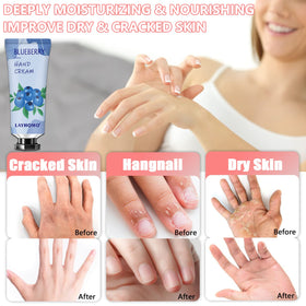 Coffret de crèmes pour les mains Layhomo sur une table