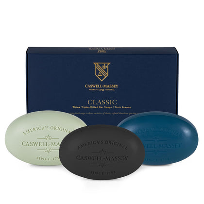 Coffret de savons Caswell-Massey avec trois barres de savon