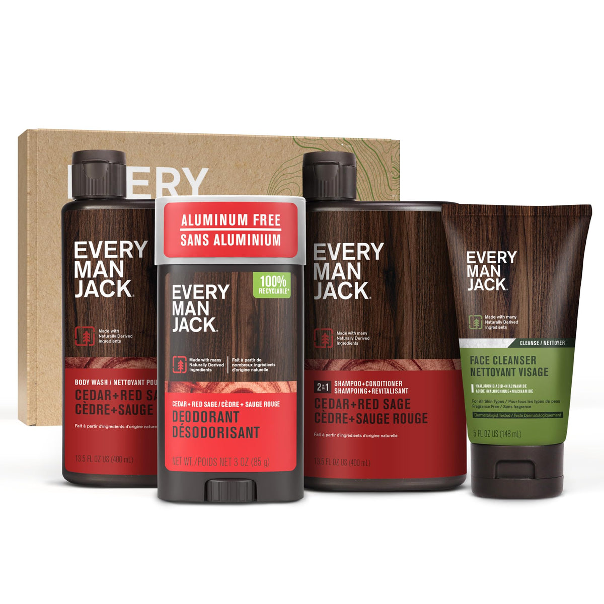 Coffret de soins Every Man Jack avec gel douche et shampooing 2-en-1