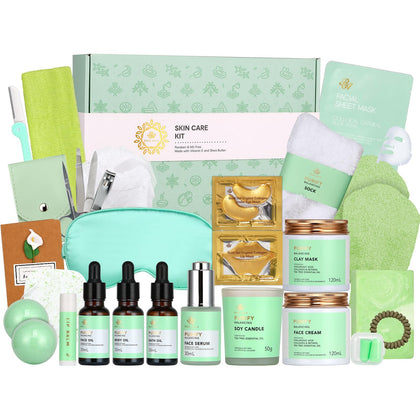 Coffret de soins visage RA ROSA ACCA 30 pièces avec produits variés