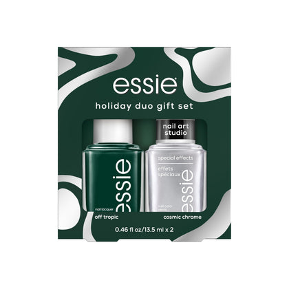 Coffret de vernis à ongles essie Duo de Noël en velours émeraude