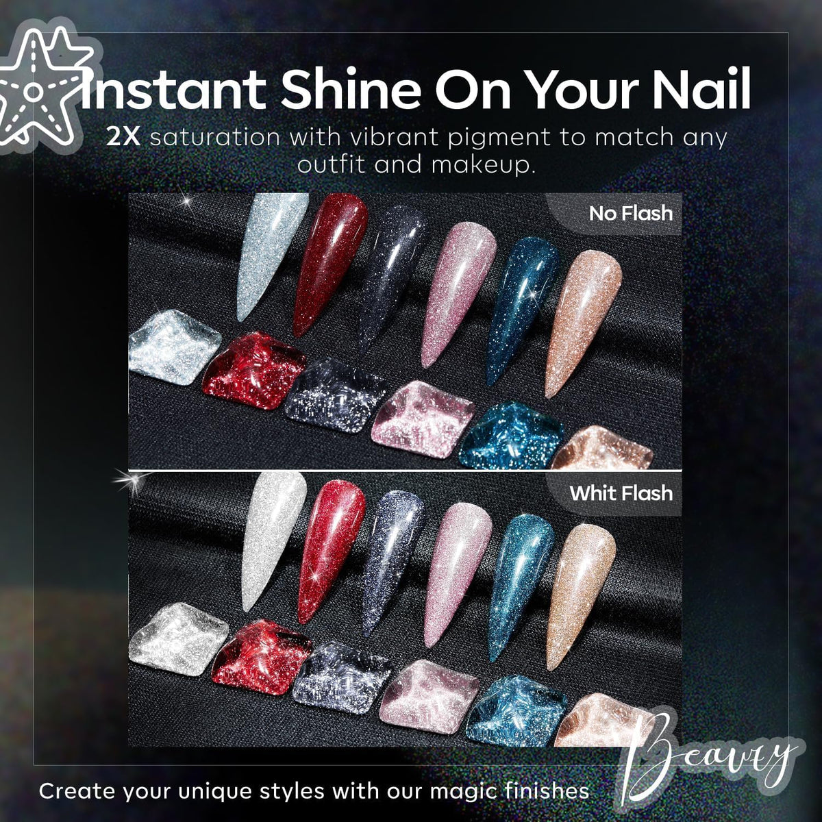 Coffret de vernis à ongles glitter modelones