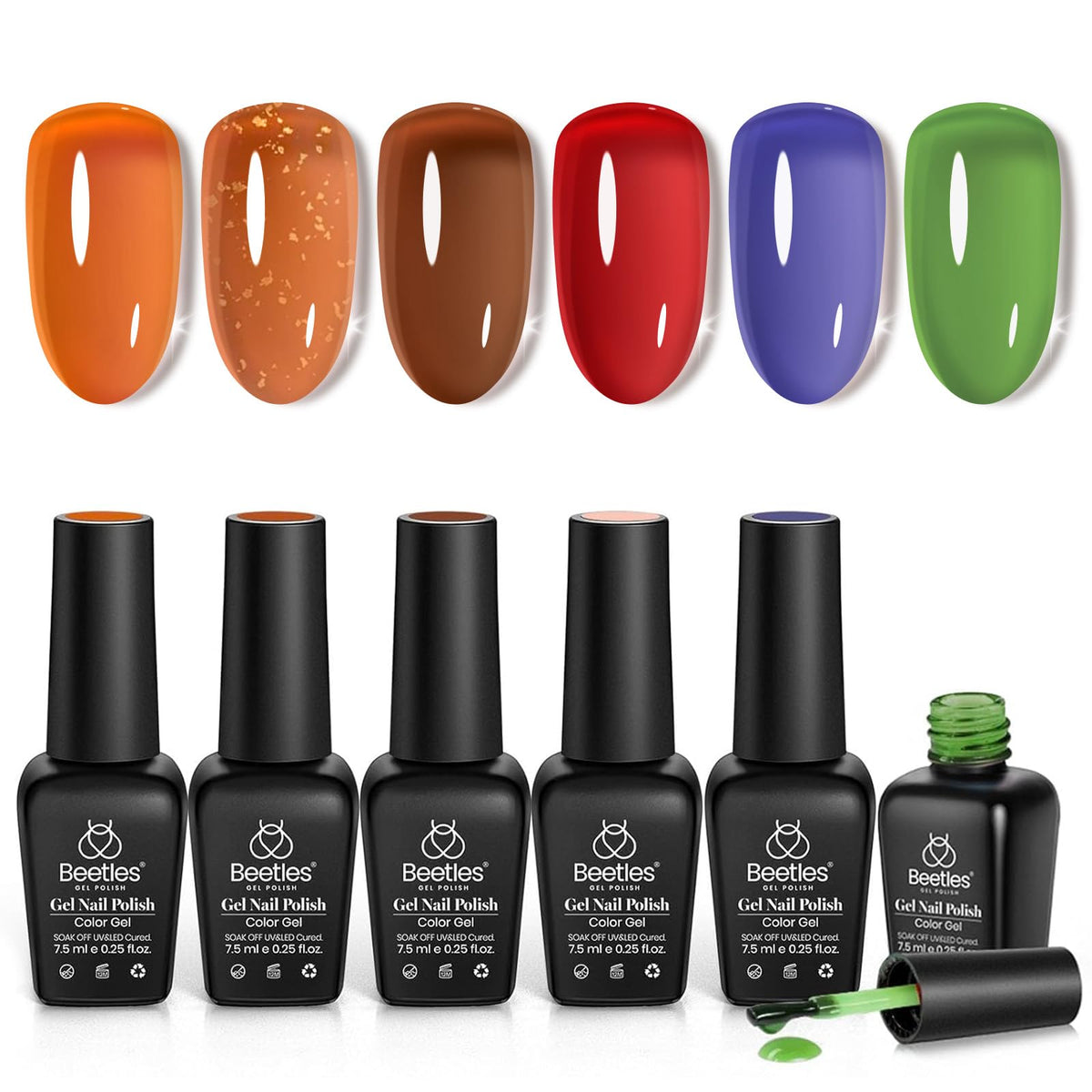 coffret de vernis gel beetles ouvert montrant les couleurs