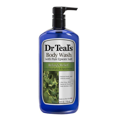 Coffret gel douche Dr Teal's Eucalyptus & Menthe Poivrée vue avant