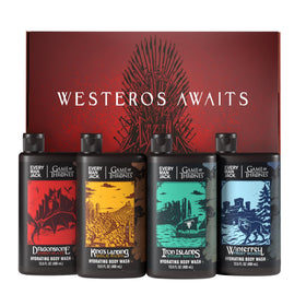 Coffret gel douche Every Man Jack Game of Thrones avec quatre flacons