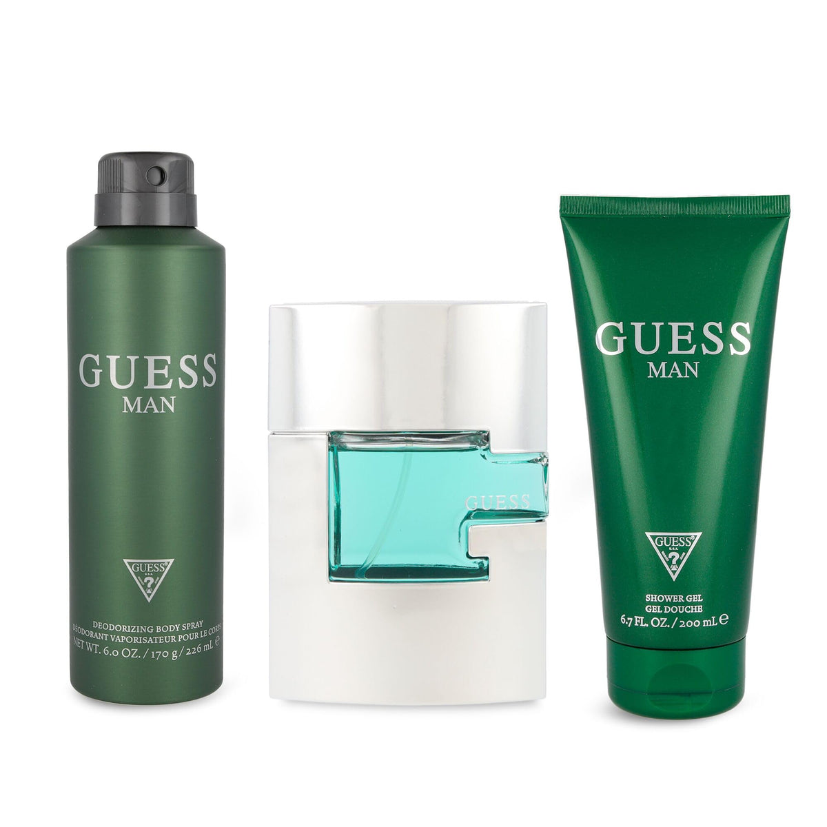 Coffret GUESS Man avec eau de toilette, spray déodorant et gel douche