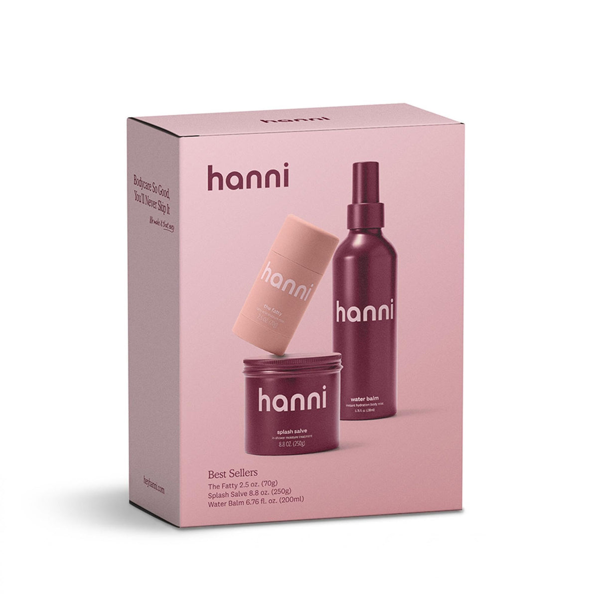 Coffret HANNI avec Splash Salve, Water Balm et The Fatty