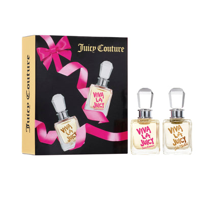 Coffret Juicy Couture avec deux mini parfums Viva La Juicy et Gold Couture