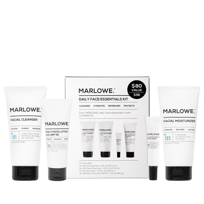Coffret MARLOWE. soins quotidiens pour hommes vue avant