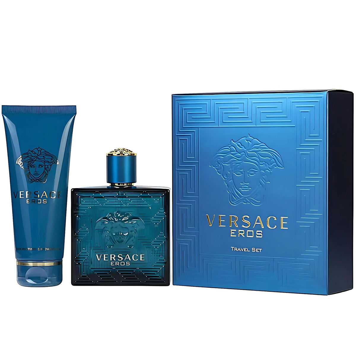 Coffret parfum Versace Eros avec gel douche et eau de toilette