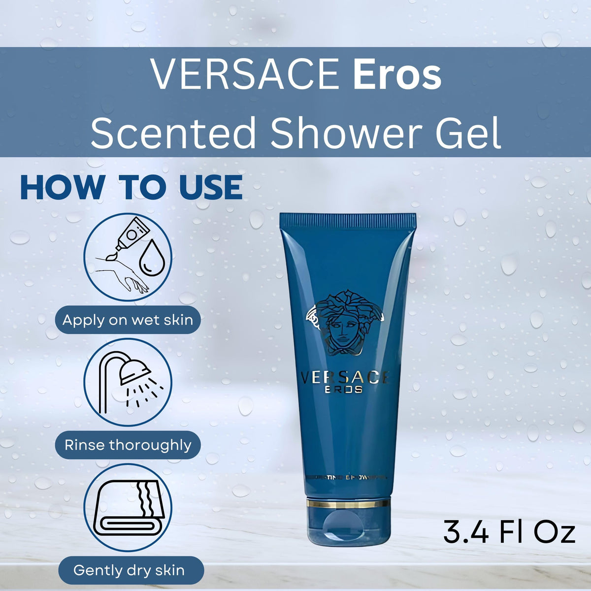 Coffret parfum Versace Eros sur fond neutre