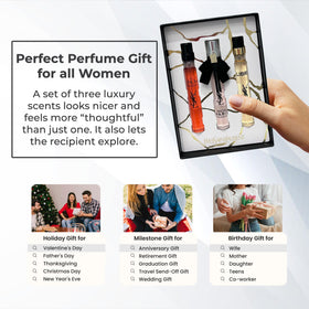 Coffret parfum Yves Saint Laurent ouvert avec les flacons visibles
