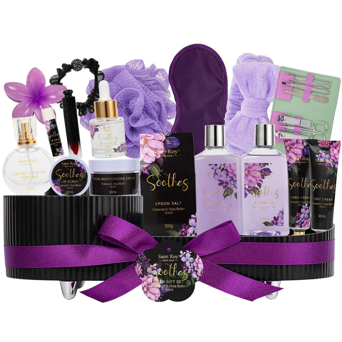 Coffret spa 26 pièces Saint Roy avec gel douche et accessoires