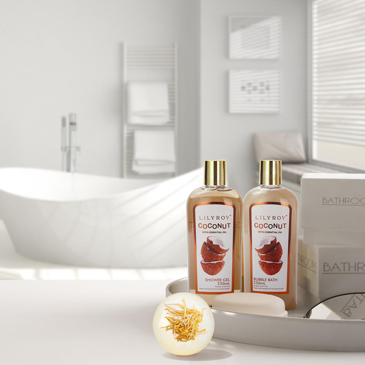 Coffret spa LILY ROY avec carte de vœux personnalisable