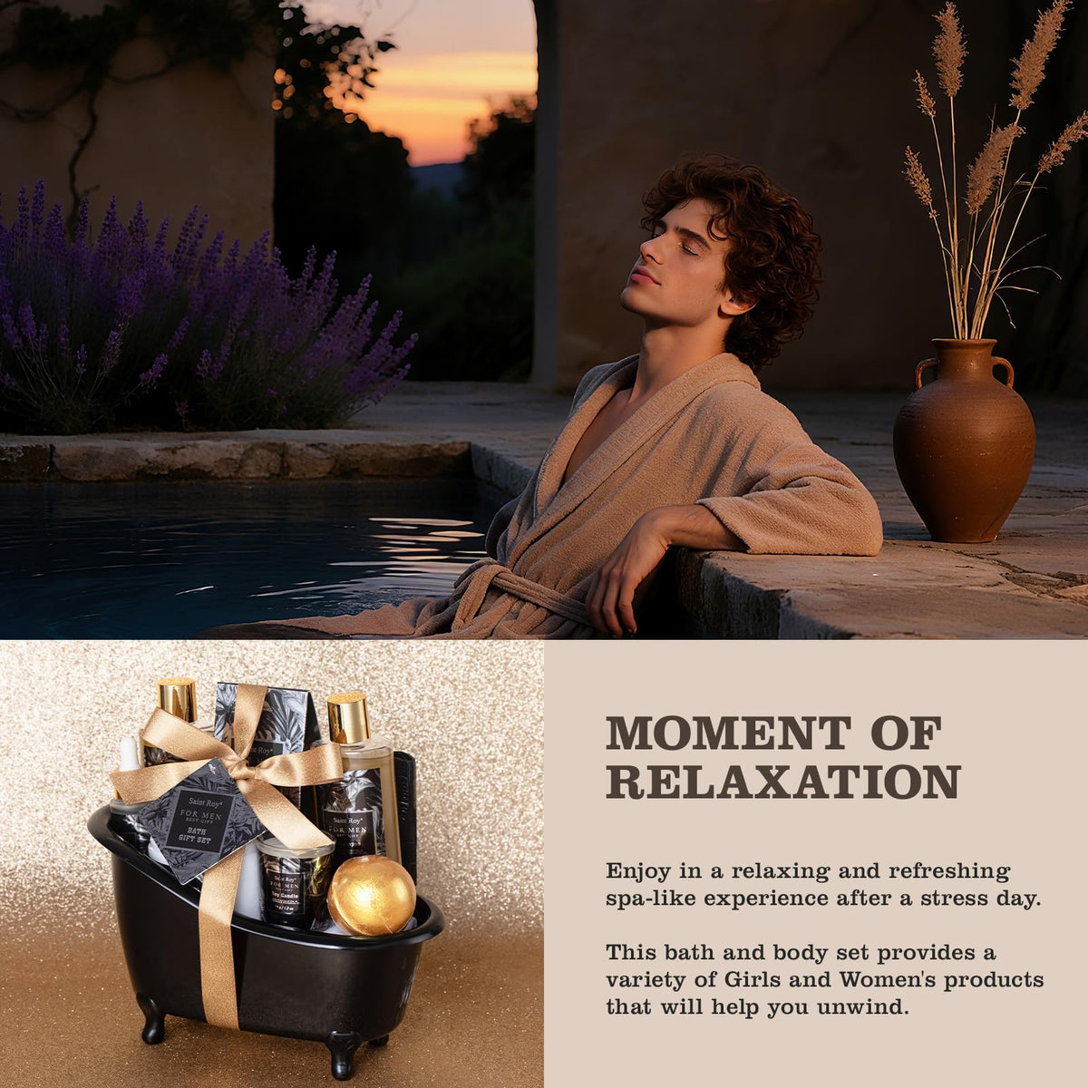Coffret spa prêt à offrir pour hommes