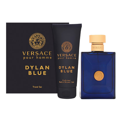Coffret Versace Dylan Blue avec Eau de Toilette et Gel Douche