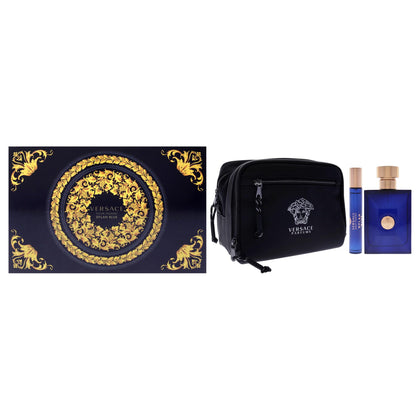 Coffret Versace Dylan Blue avec EDT 3,4oz et poche bleue