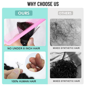Coiffure avec cheveux bouclés Acbhoa 100% humains