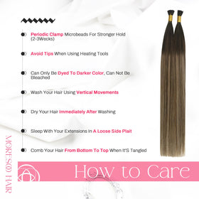 Coiffure avec extensions I Tip Moresoo en style bouclé