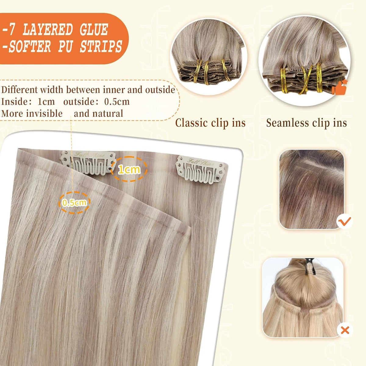 Coiffure avec les extensions Full Shine en ash blonde
