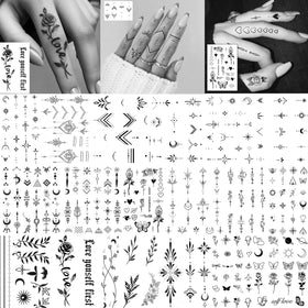 COKTAK 18 feuilles de tatouages temporaires Y2K avec motifs variés