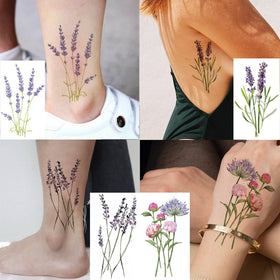 COKTAK tatouage temporaire lavande sur bras
