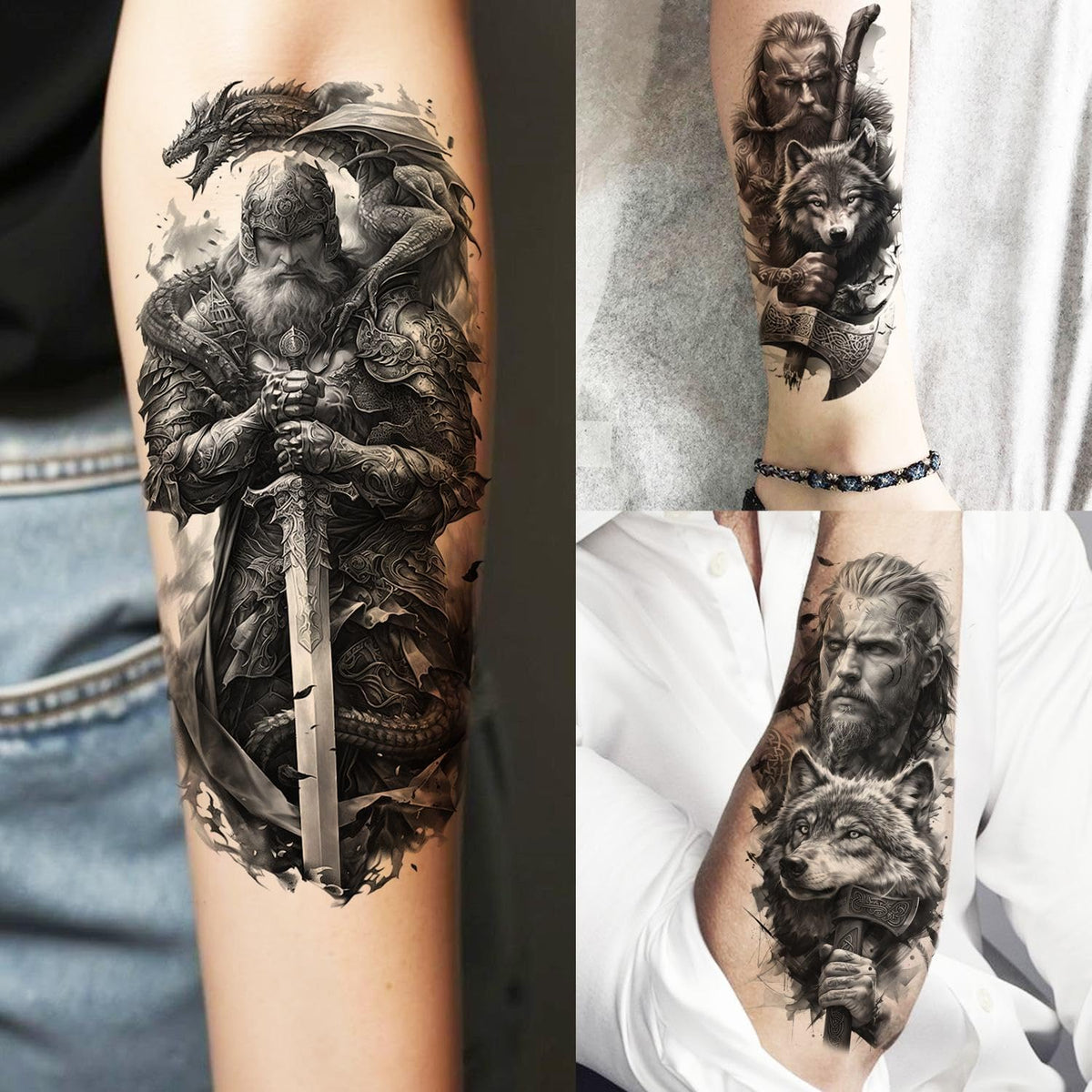 COKTAK tatouages 3D étalés sur une table