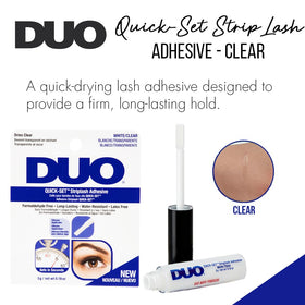 Colle à cils DUO 0,18 oz en position verticale sur fond blanc