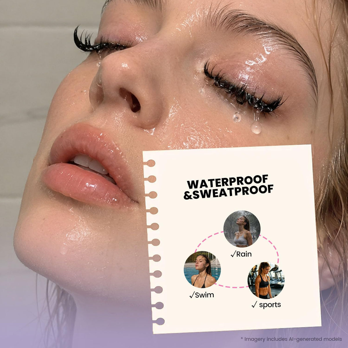 Colle à cils GAQQI 10ml avec cils applicables