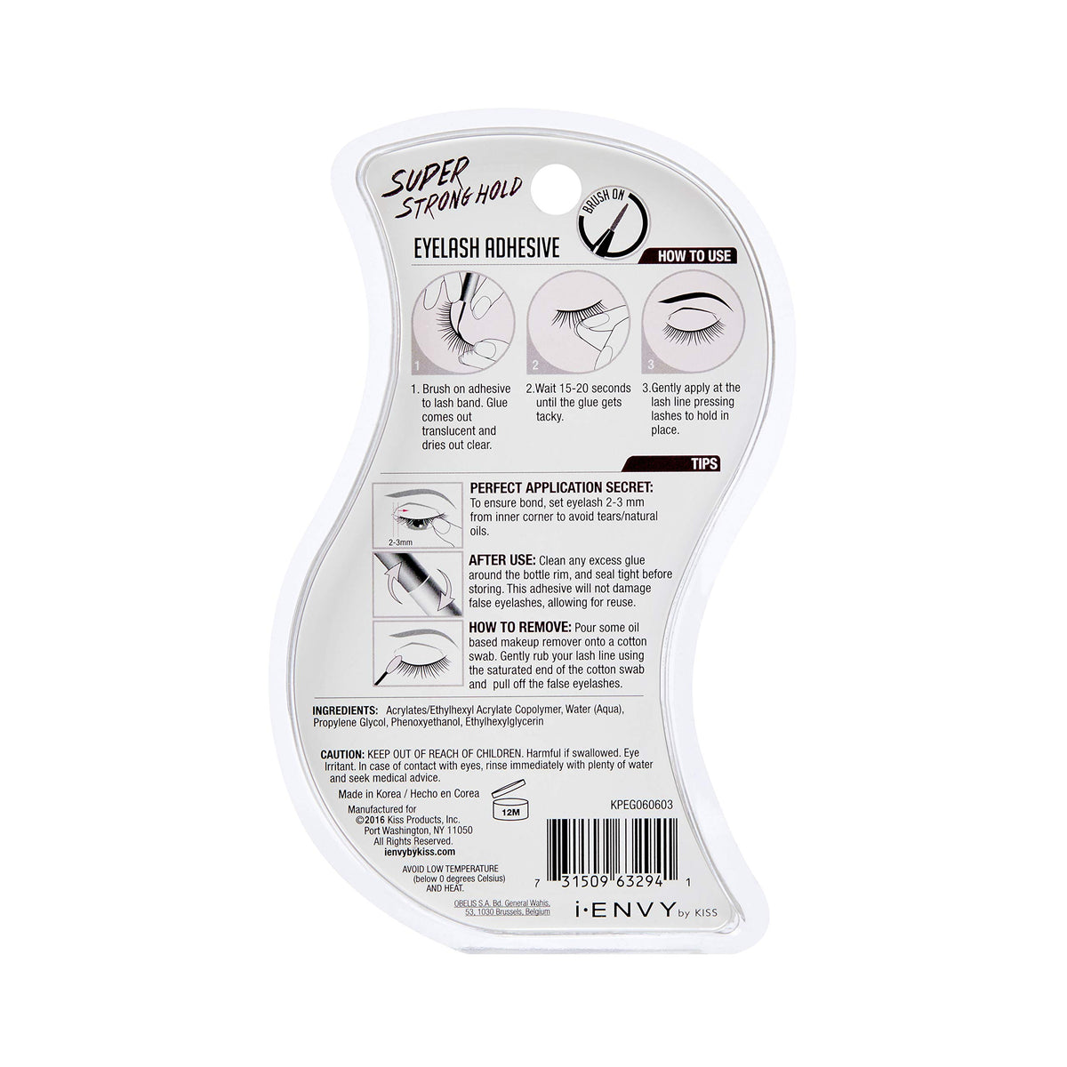 Colle à cils iENVY en utilisation sur faux cils
