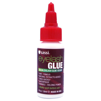 Colle à cils Sassi 1oz vue de face avec étiquette