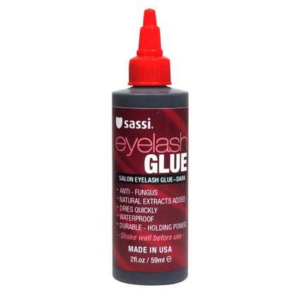 Colle à cils Sassi noire 60ml, vue de face avec étiquette