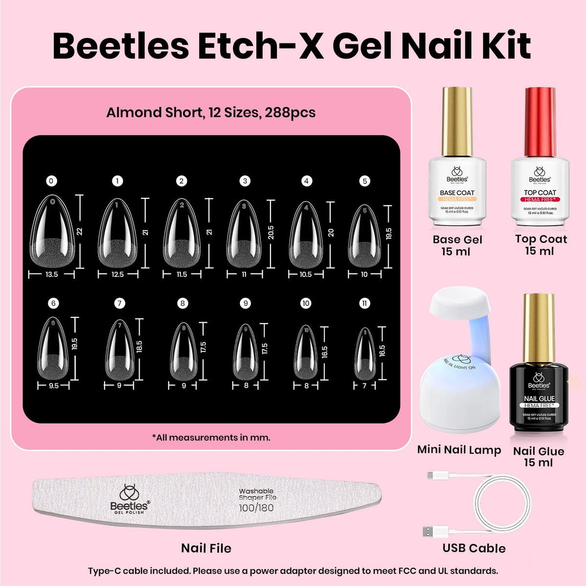 Colle à ongles Beetles avec texture moyenne pour application précise
