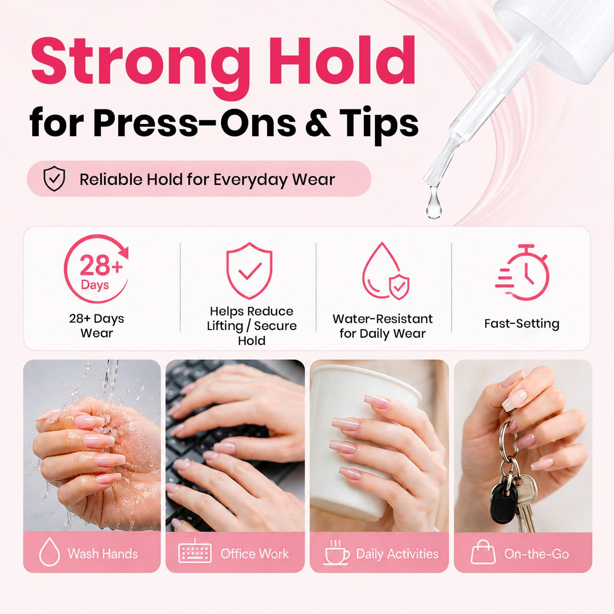 Colle à ongles Beetles Gel Polish avec décoration d'ongles