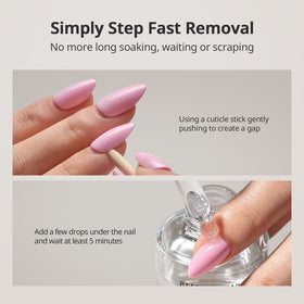 Colle à ongles BTARTBOXNAILS en utilisation sur des faux ongles
