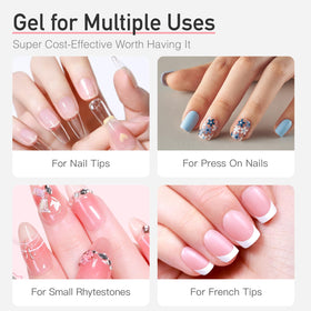 Colle à ongles CurvLife avec ongles press-on décorés