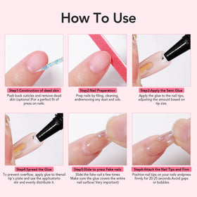 Colle à ongles CurvLife sur fond neutre