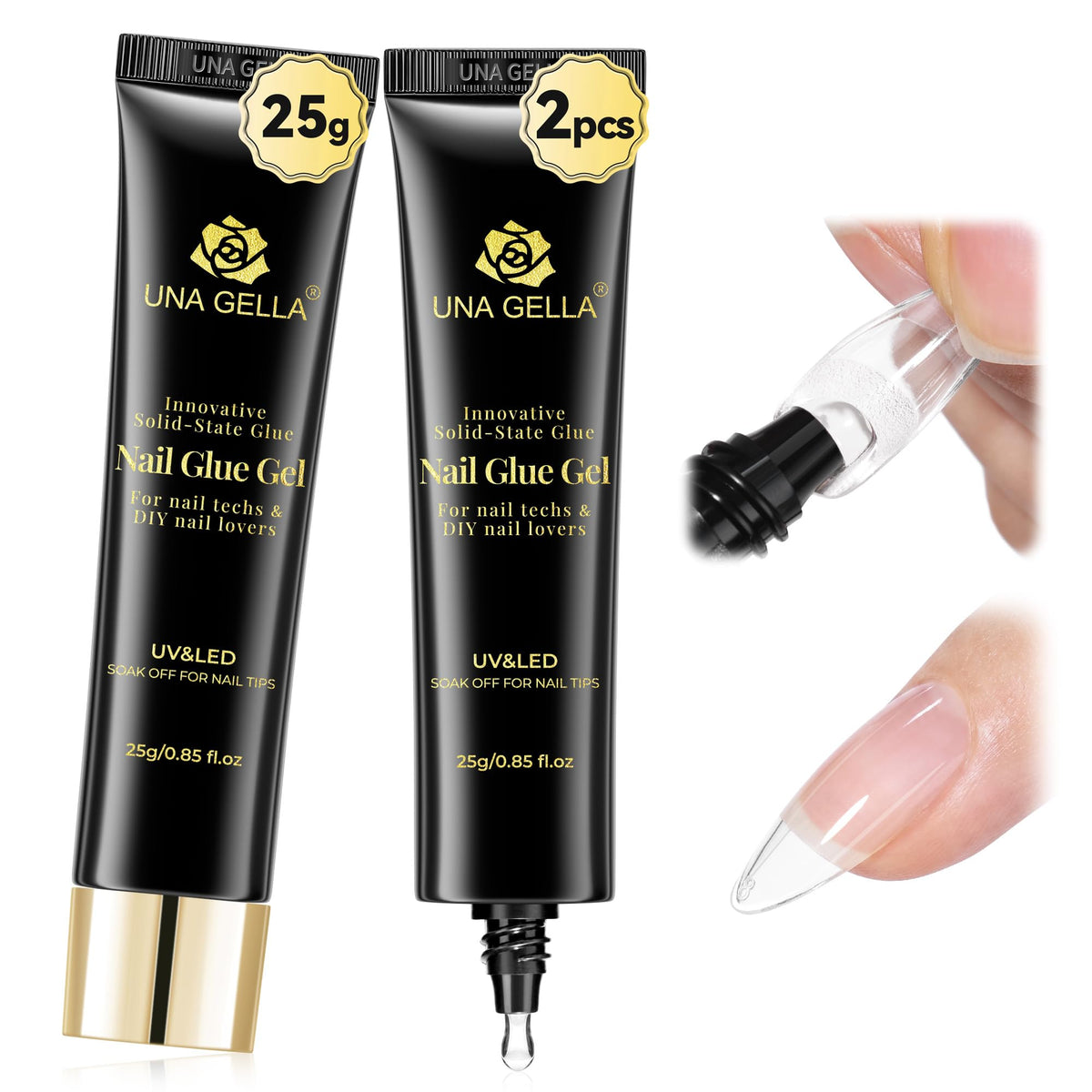 Colle à ongles en gel UNA GELLA 25g vue de face