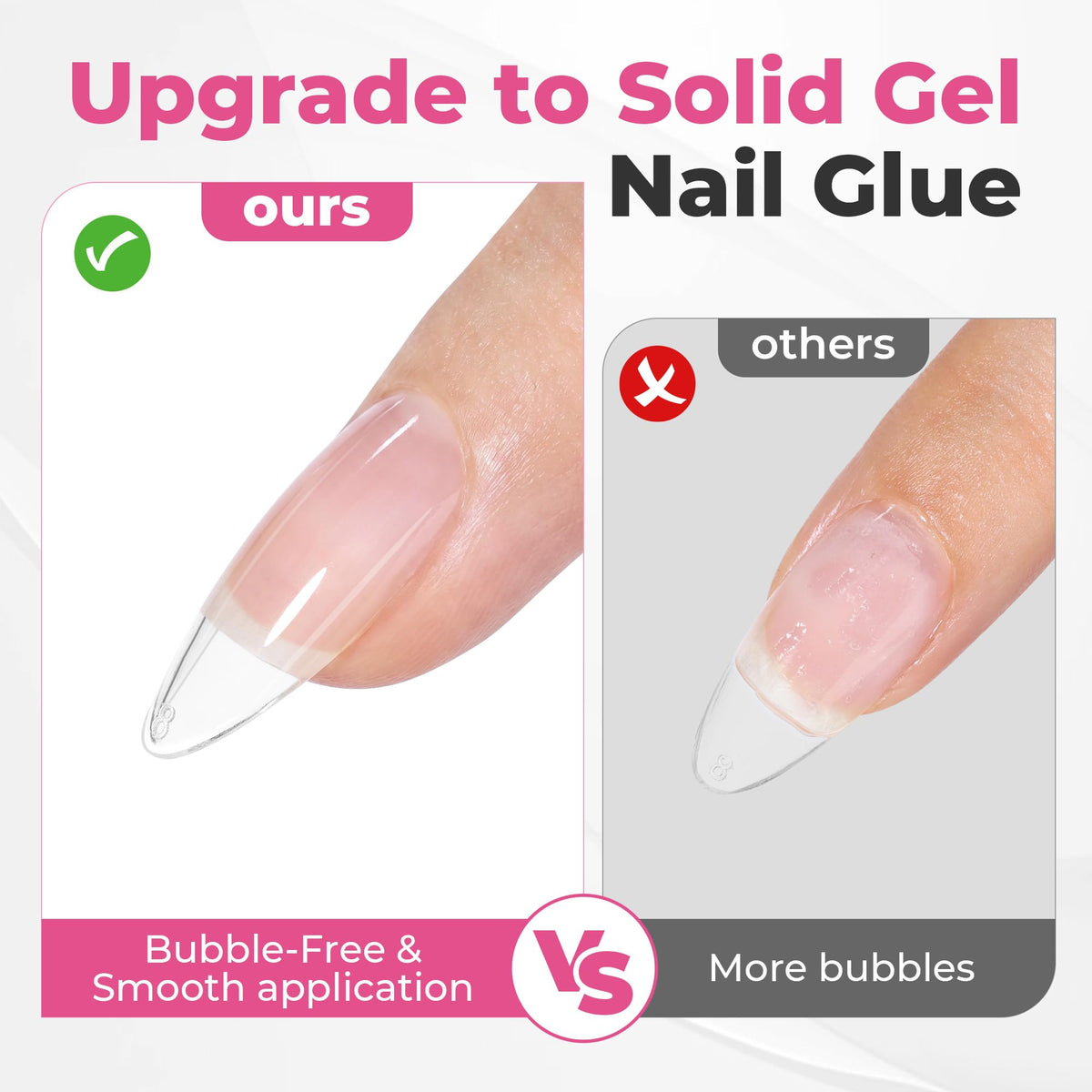 Colle à ongles en gel UNA GELLA sur une table de manucure