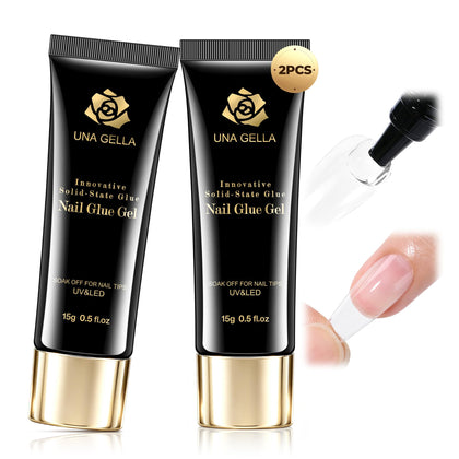 Colle à Ongles Gel UNA GELLA 15g, tube devant