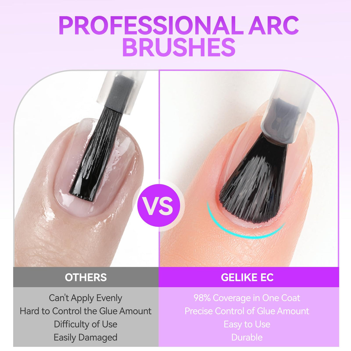 Colle à ongles gelike ec 40ml avec texture visible