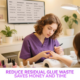 Colle à ongles gelike ec 40ml en usage avec lampe UV