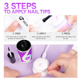 Colle à ongles gelike ec 40ml sur un bureau de salon