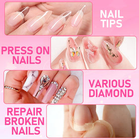 Colle à ongles MEKK sur une table de manucure